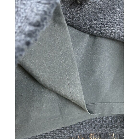 New Talbots Women 10 Skirt Navy Blue CottonTweed Faux Wrap Lined Logo Button T4 - Picture 8 of 12